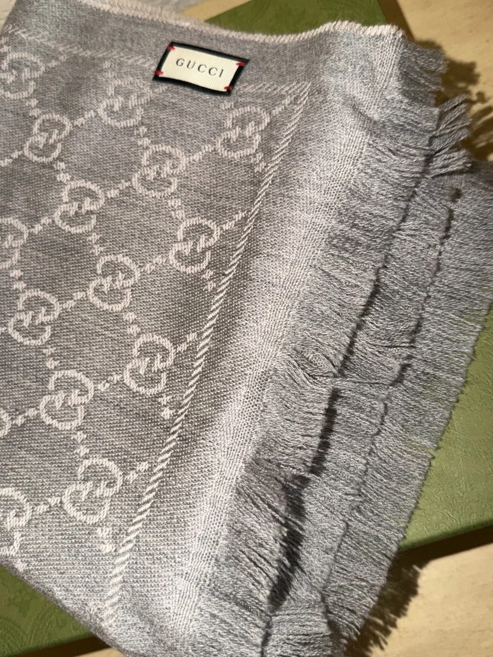 Gucci GG Wool Jacquard Scarf